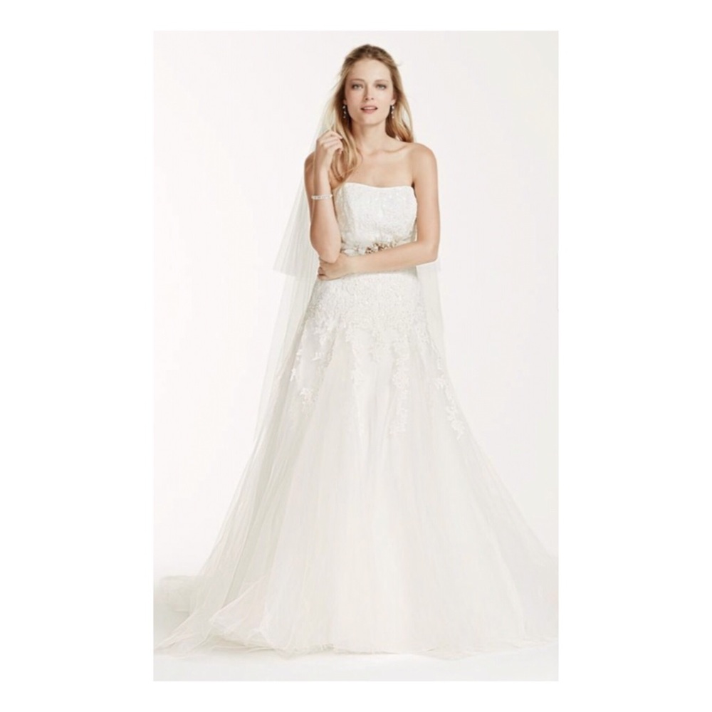 ✨David Bridal Wedding Dress w Anthropology Veil✨ - Picture 6 of 9